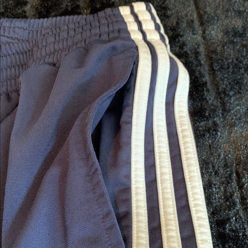 VINTAGE Y2K Adidas Men's Wide-Leg 3-Stripe Track Pants Navy Size Medium - Picture 10 of 11